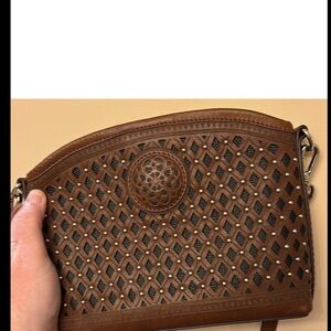 Brighton FerraraCampillo  Brown Crossbody Bag with Cut-Out Design